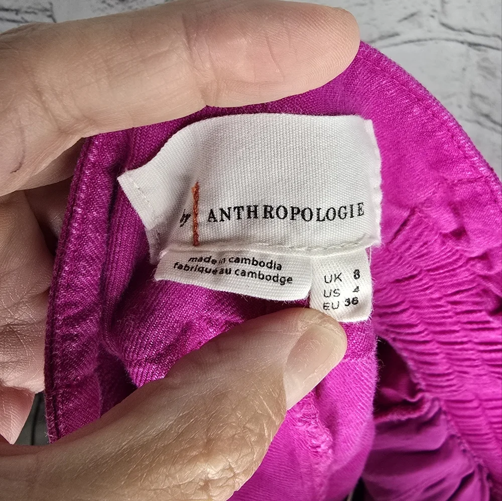 Anthropologie Women's Linen Blend Shorts‎ Size 4